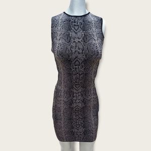 Guess Marciano Snake Print Bodycon Dress Small